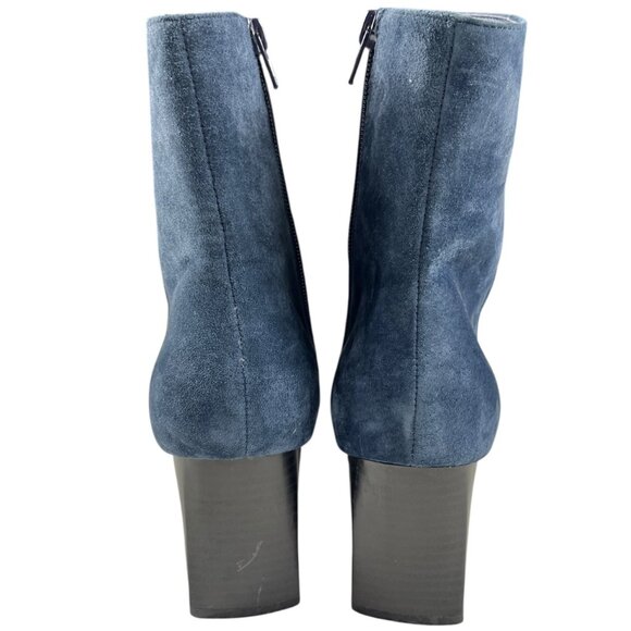 Vintage Chadwick's Blue Suede Leather Upper Ankle Booties Size 8.5 M - Picture 8 of 16